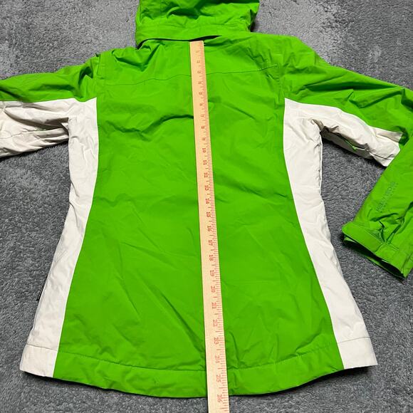 Helly Hansen Coat Womens Small Ski Jacket Lime Green RECCO Insulated Stretch - Picture 8 of 14